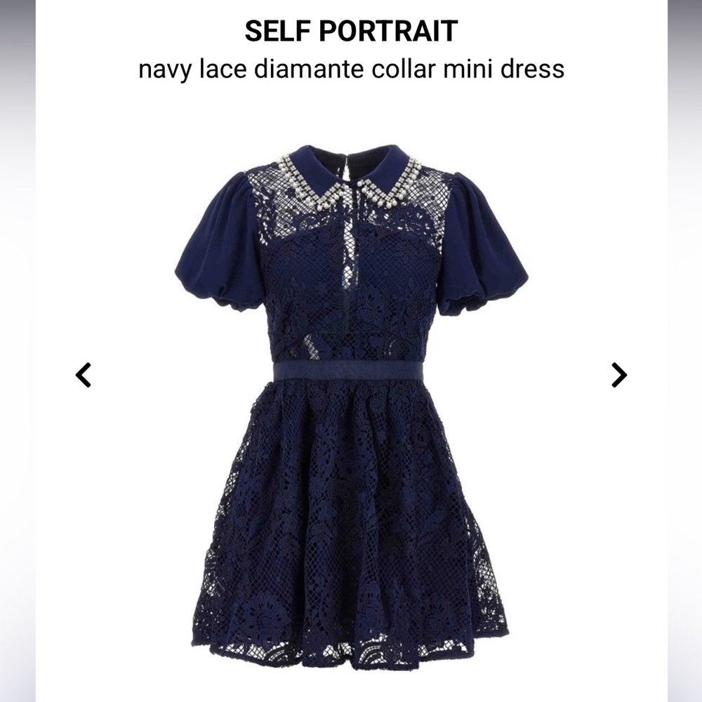 Self Portrait Navy Dress, sz 6/M (UK10) EUC